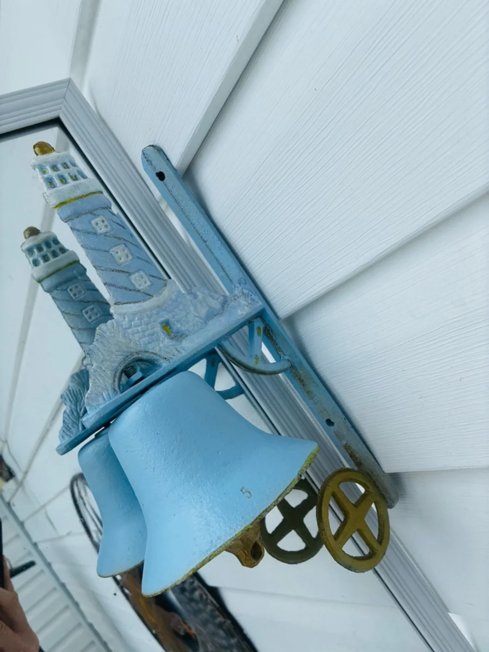 Blue Lighthouse Wall Bell - Decorative Home Wall Decor